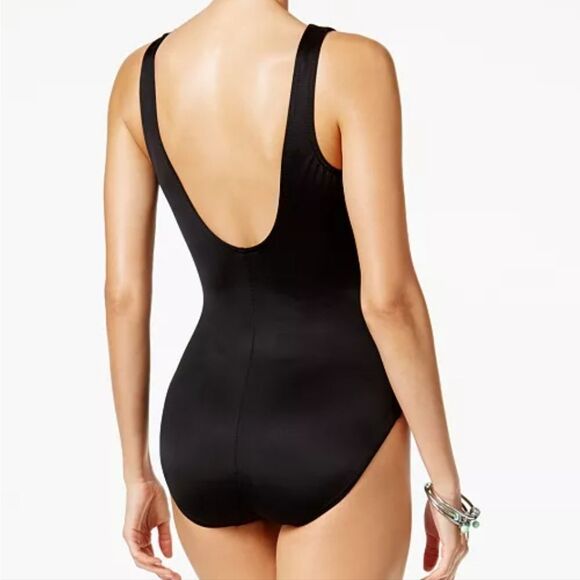 Miraclesuit Escape Night Lights Underwire Tummy Control One Piece Swimsuit - Picture 5 of 13
